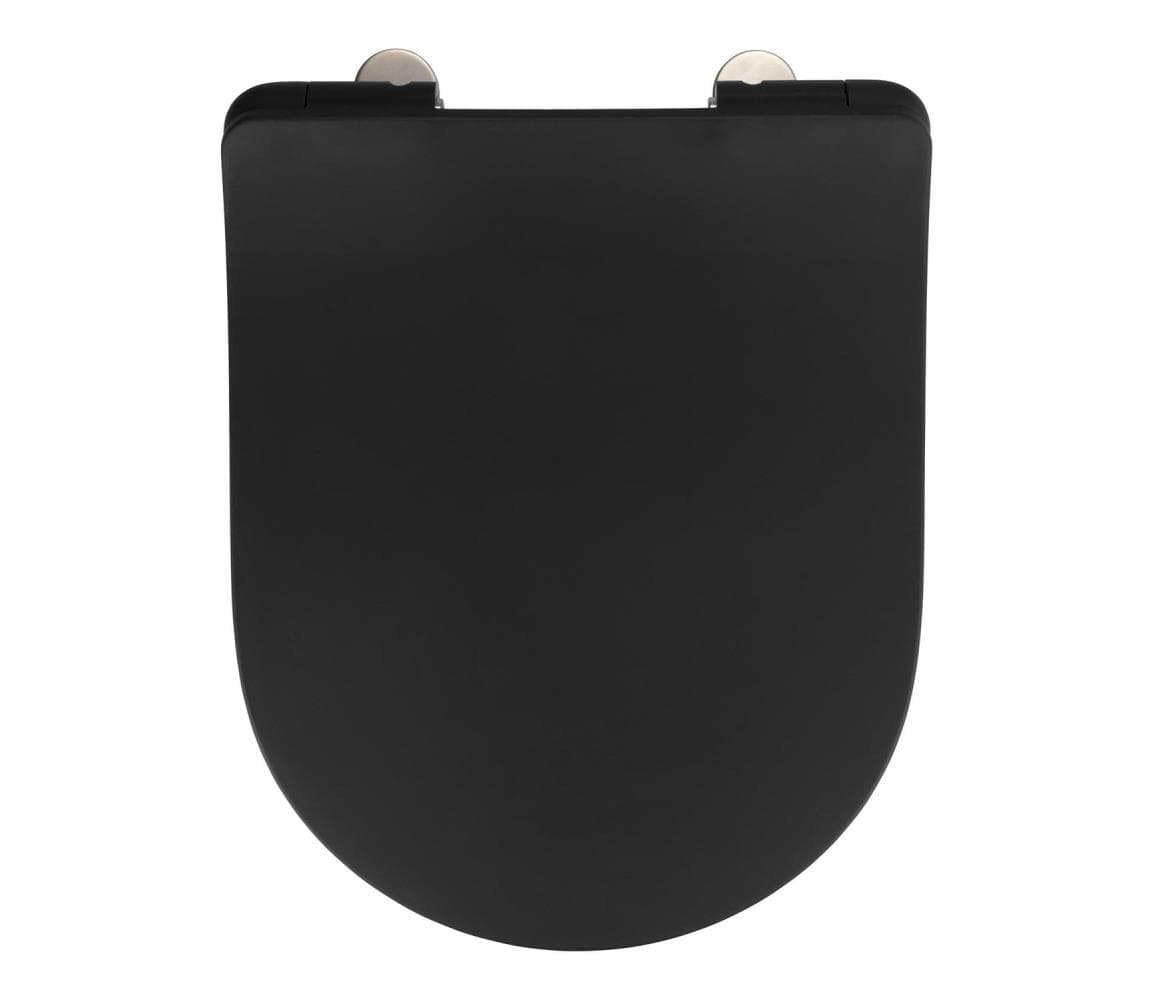 WENKO 23827100-WC sedadlo SEDILO 45,2x36,2 cm čierna/strieborná 23827100