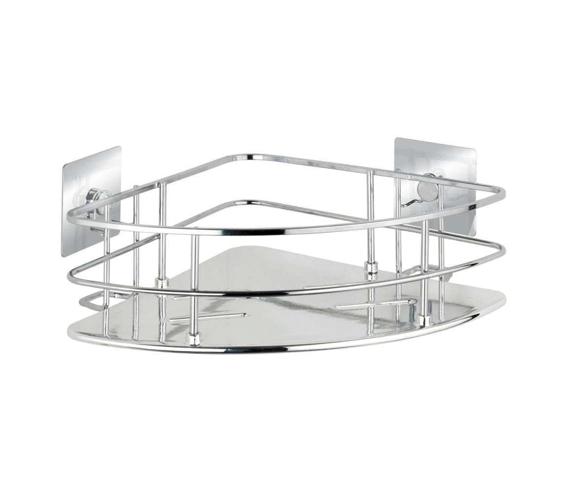 WENKO 23856800-Polica TURBO-LOC QUADRO ED. 27,5x19,3 cm nerez/lesklý chróm 23856800