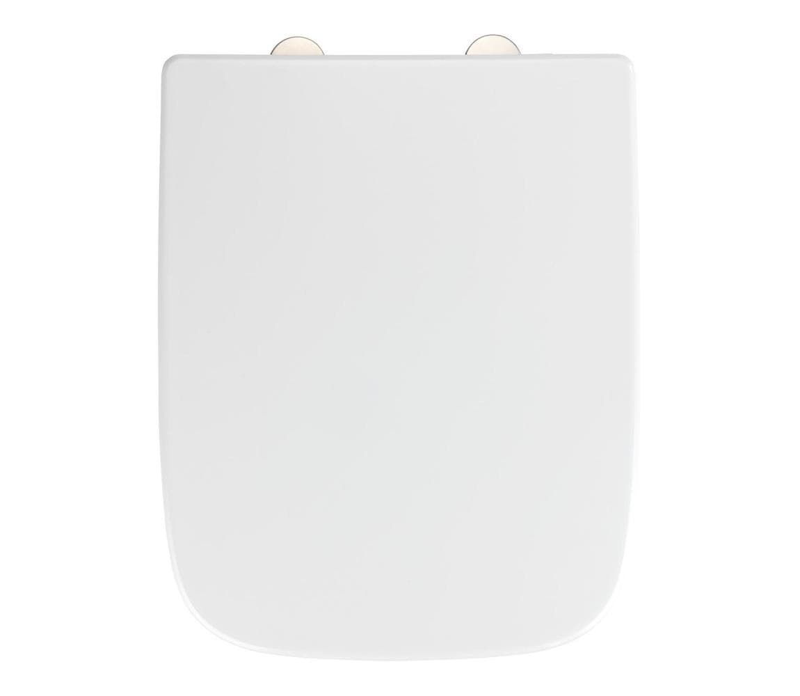 WENKO 24334100-WC sedadlo EXCLUSIVE 46,5 x 37 cm biela/strieborná 24334100