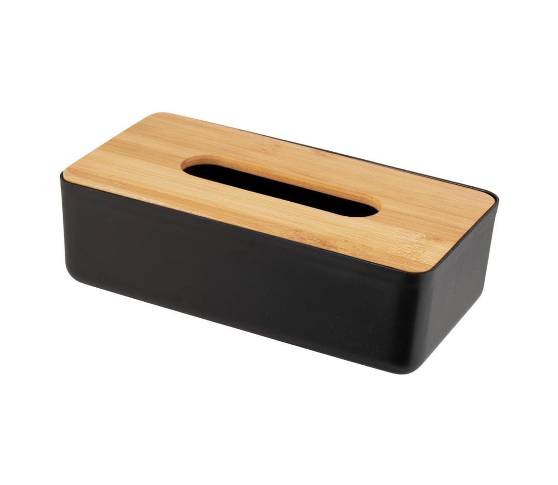 WENKO 25319100 - Kozmetický box ROTELLO 24x12,7 cm čierna/hnedá 25319100