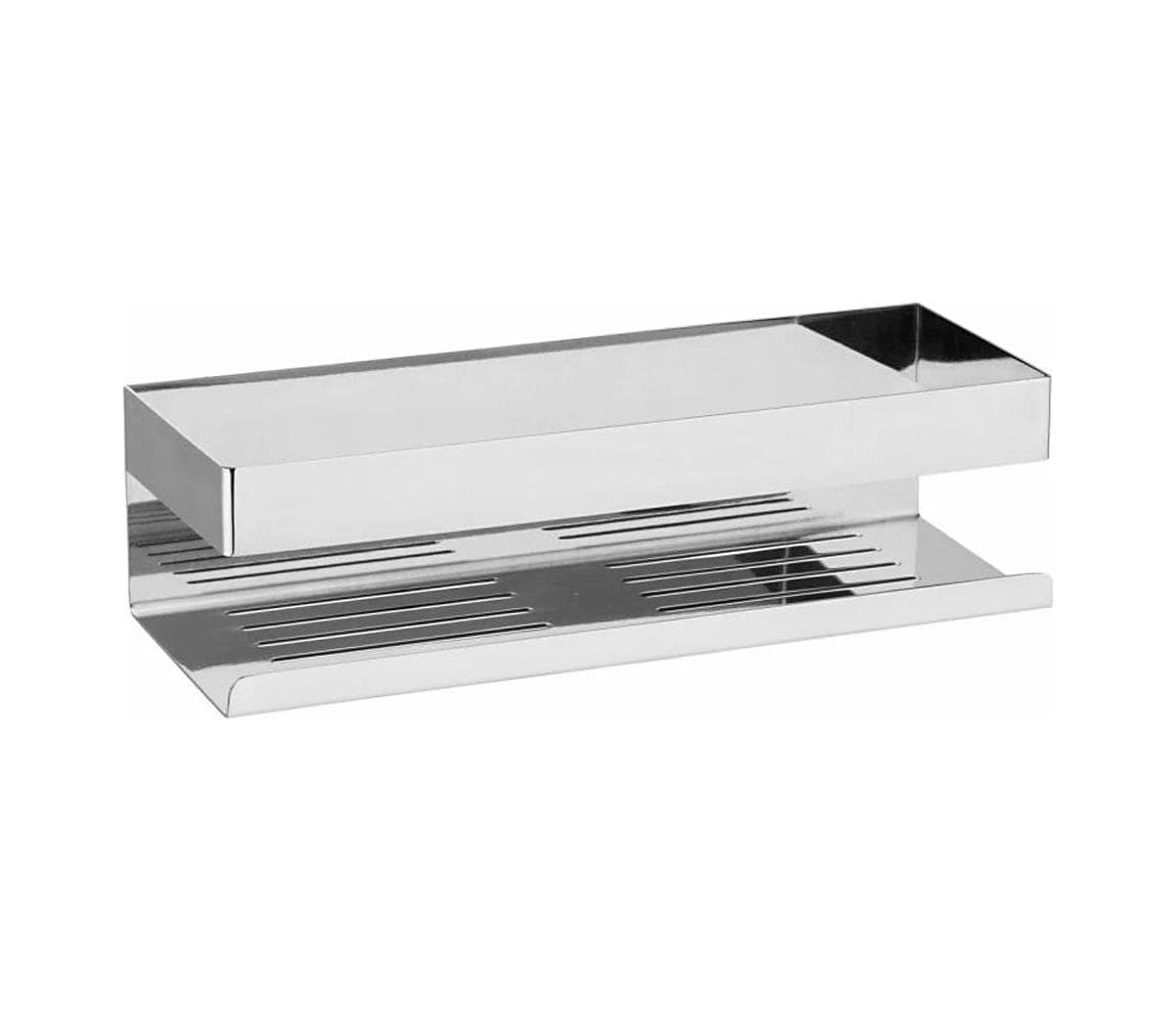 WENKO 25413100-Polica TURBO-LOC GENOVA SHINE 30x10,5 cm strieborná 25413100