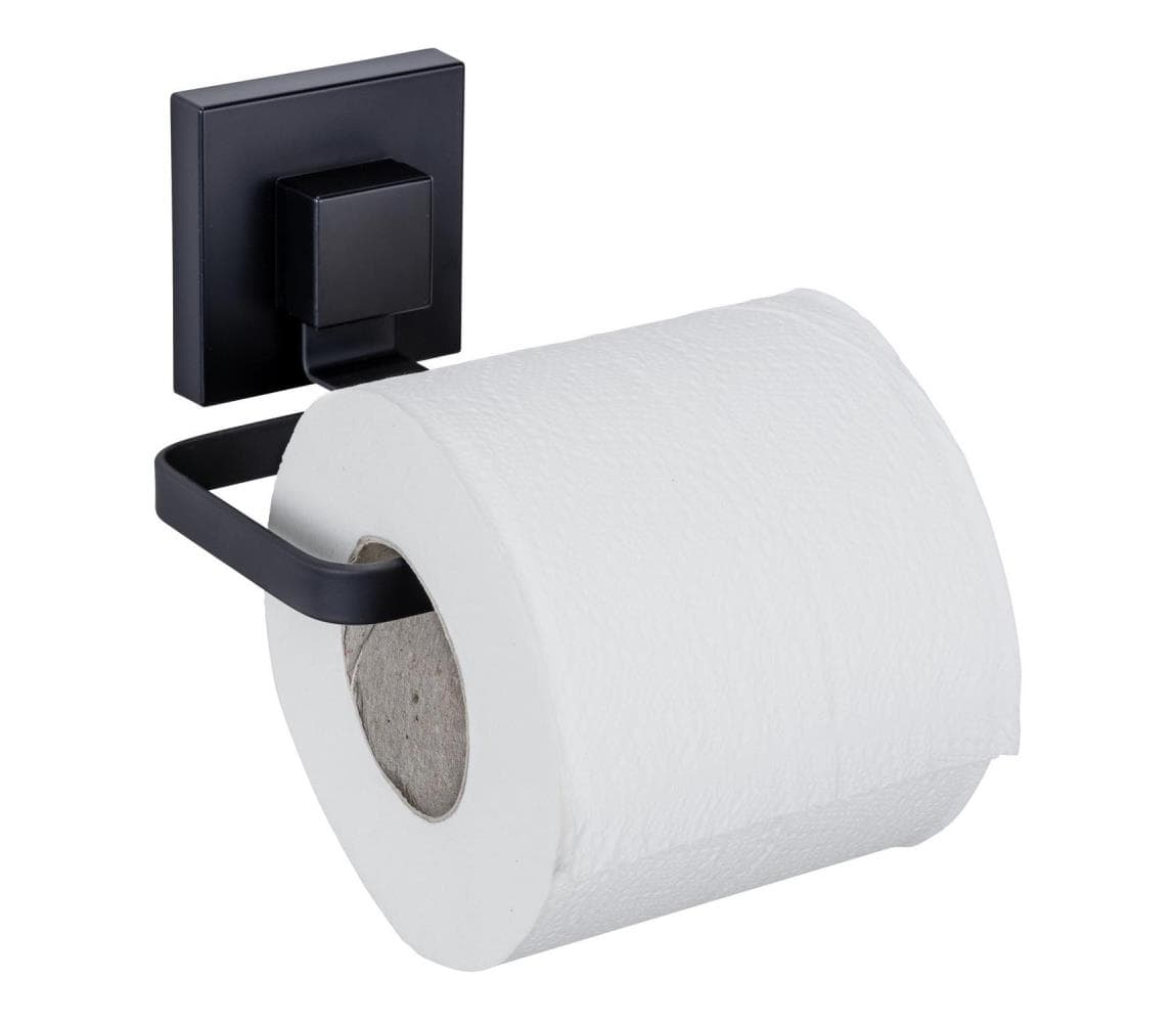 WENKO 71447800 - Držiak toaletného papiera VACUUM-LOC QUADRO ED 14x11 cm čierny 71447800