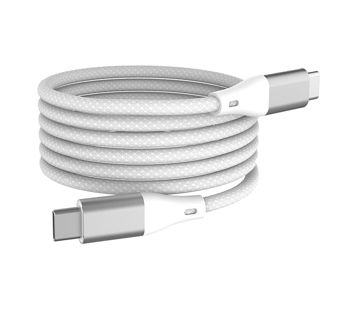 Winner Group - Magnetický USB-C kábel 60W 1m biely WINKABNAVCCWH