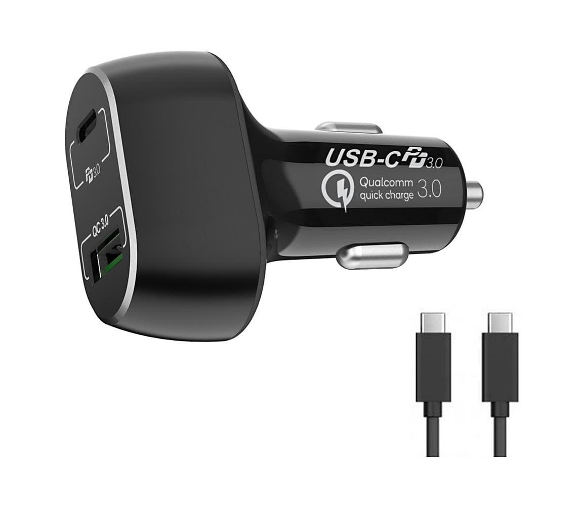 Winner Group - Nabíjačka do auta 1xUSB-C + 1xUSB-A Power Delivery 63W čierna WINCLPDPPSTYC