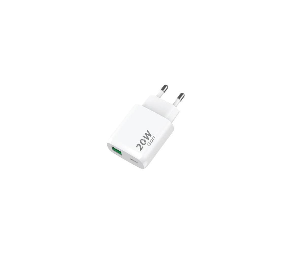 Winner Group - Rychlonabíjací adaptér 1xUSB-C + 1xUSB-A Power Delivery 20W biela WINSIT2XQCP20