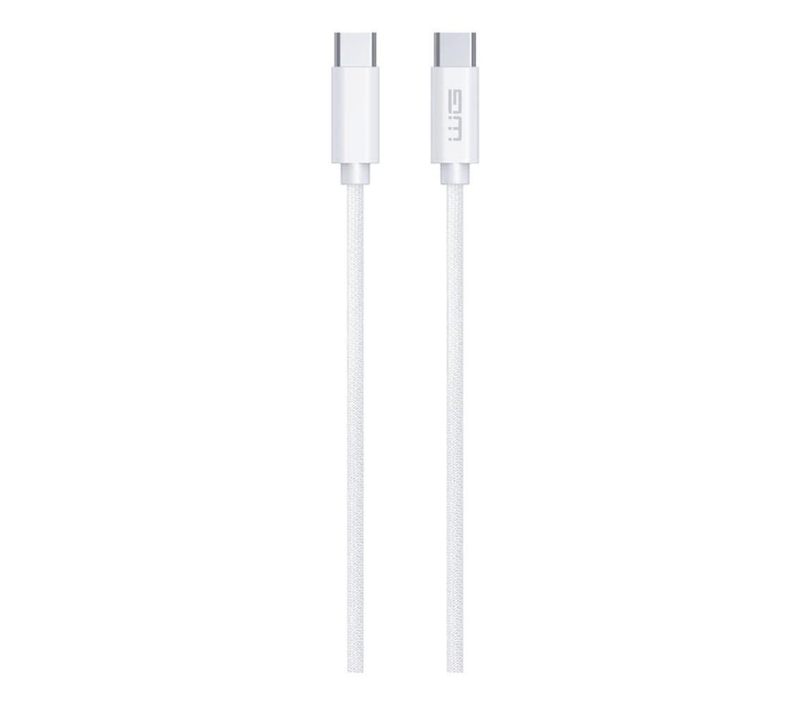 Winner Group - USB kábel USB-C / USB-C 60W 3m biela WINKABCC3M60W