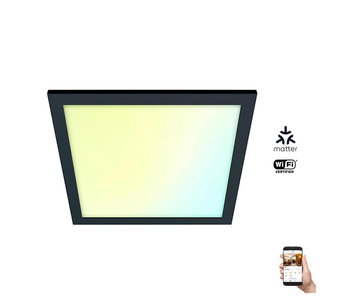 WiZ - LED Stmievateľné stropné svietidlo SUPERSLIM LED/12W/230V čierna Wi-Fi 8719514554917