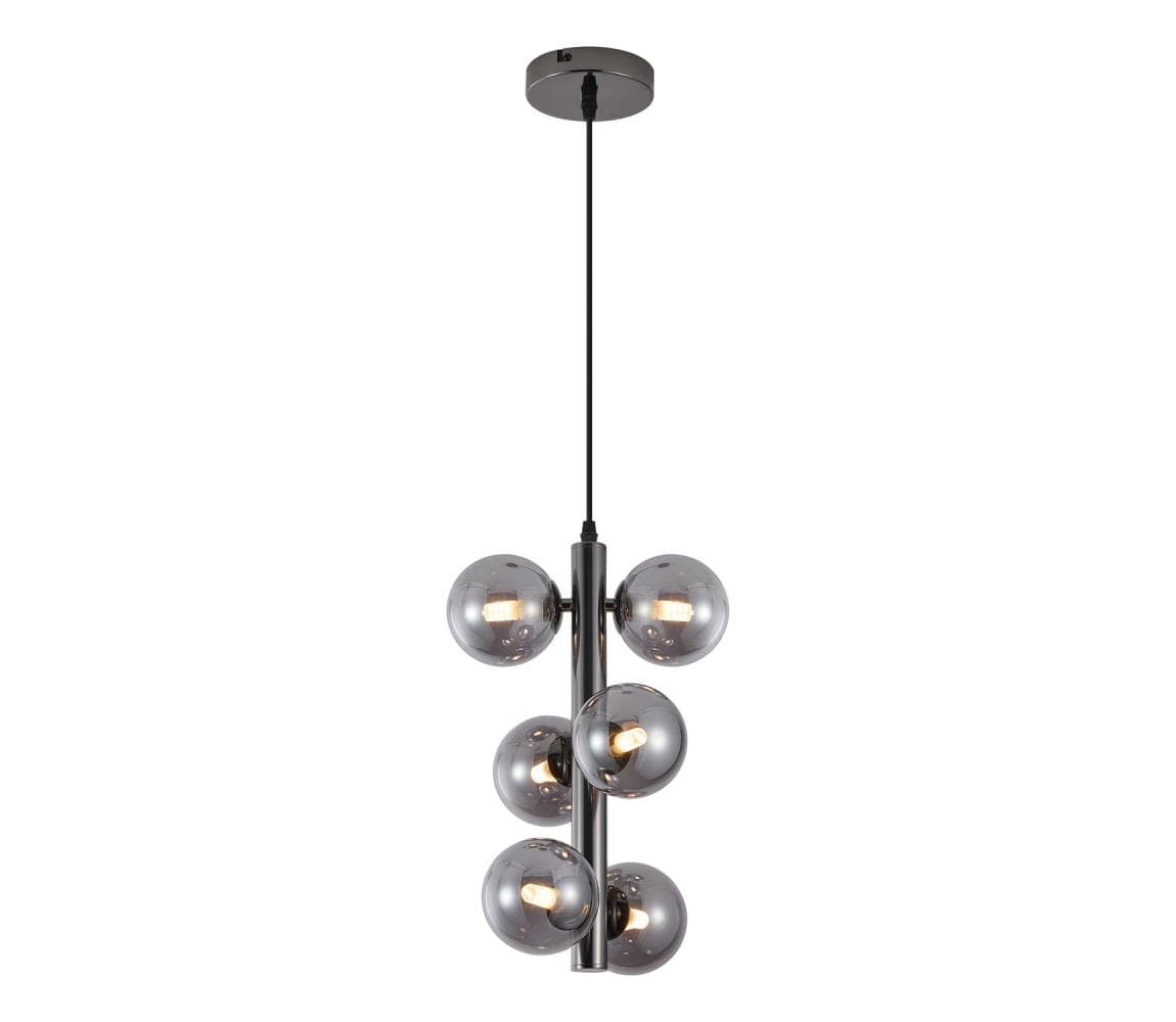 Wofi 6014-605W - LED Luster na lanku VILLA 6xG9/3W/230V čierna 6014-605W
