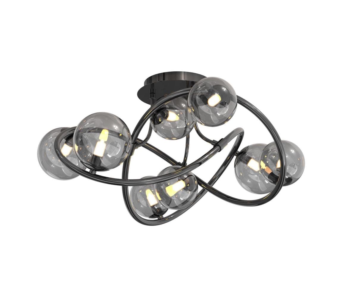 Wofi 9014-805 - LED Prisadený luster NANCY 8xG9/3,5W/230V čierna/chróm 9014-805