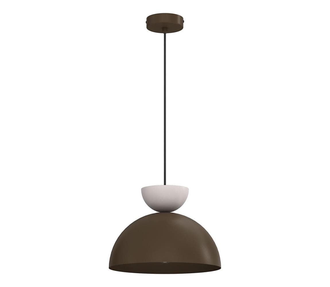 Závesné svietidlo na lanku NEVIS 1xE27/15W/230V, priemer 29 cm, hnedé 9712A