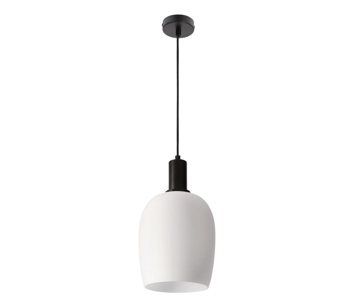 Závesné svietidlo na lanku WOLKEN 1xE27/40W/230V biela/čierna 31-35530