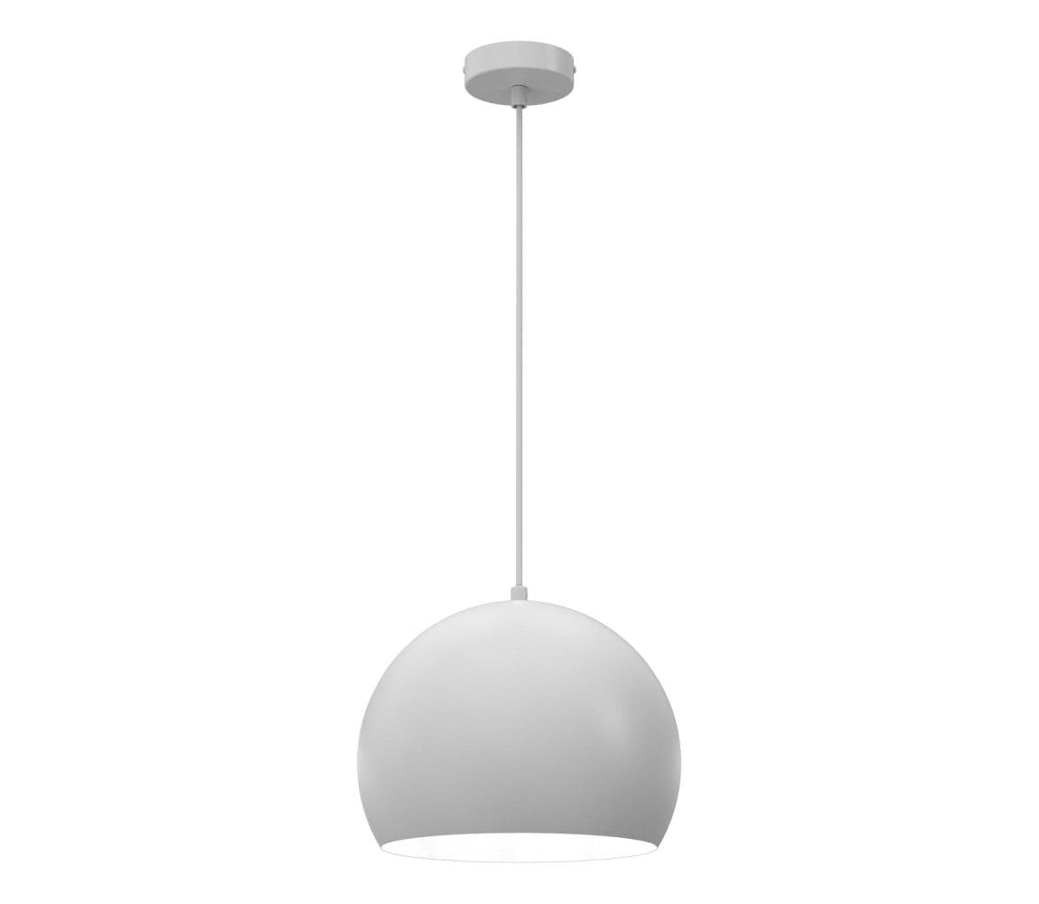 Závesné svietidlo SOOL na lanku 1xE27/15W/230V pr. 27 cm biela 1244