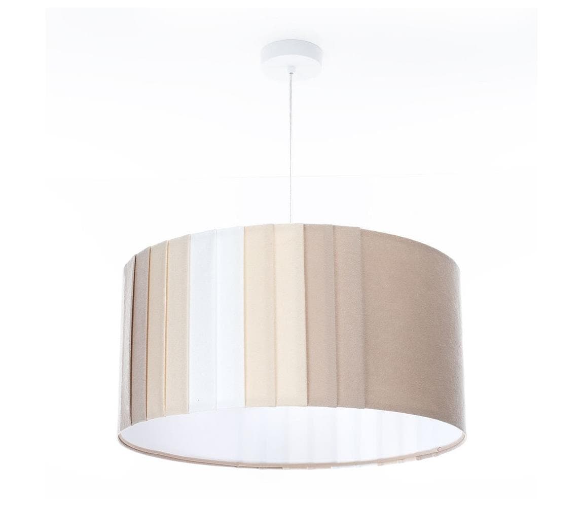 Závesné svietidlo STRIPES 1xE27/60W/230V, priemer 40 cm, béžové 010-MKL-001-40