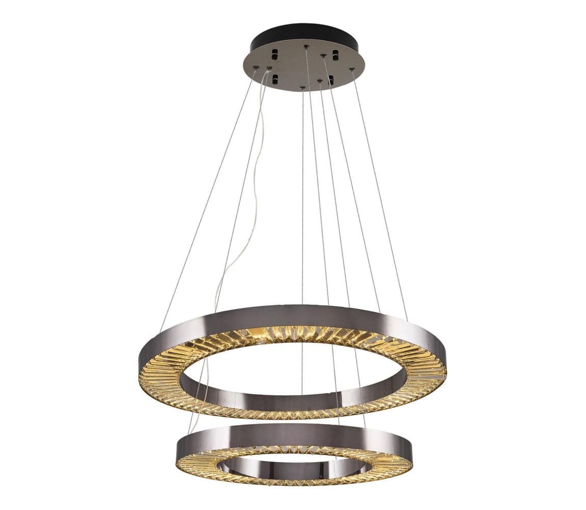 Závesný LED luster JESI LED/140W/230V 3000K, priemer 100 cm, strieborný 701CHD1385