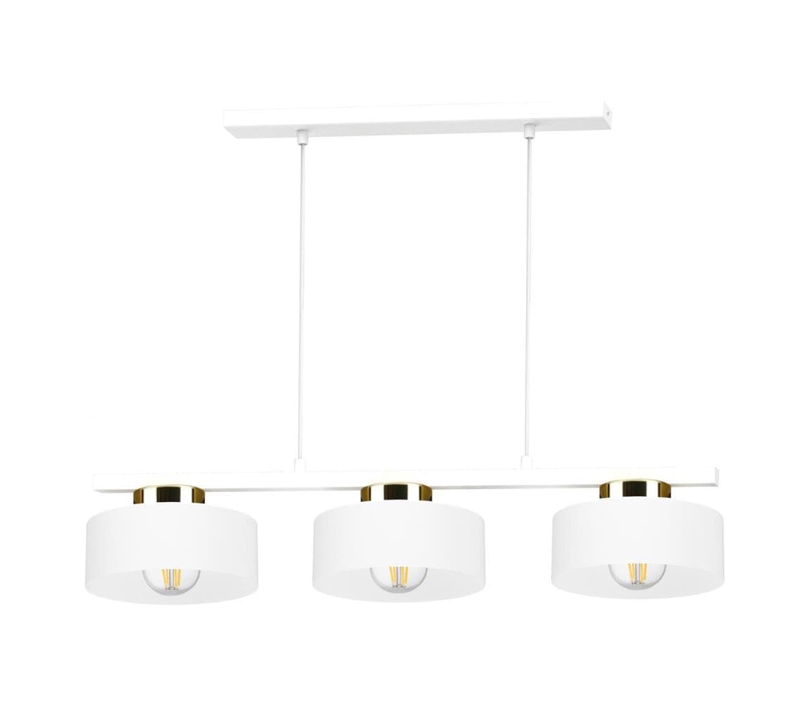 Keter Lighting Závesný luster IGNIA 3xE27/60W/230V biela/zlatá 3402