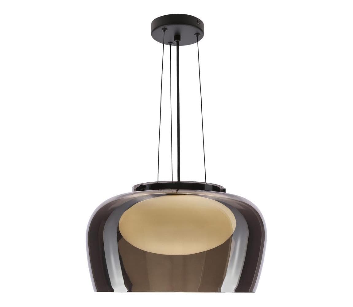 Závesný luster INSIEME na lane 1xGX53/10W/230V priemer 38 cm dymovo čierny 31-50861