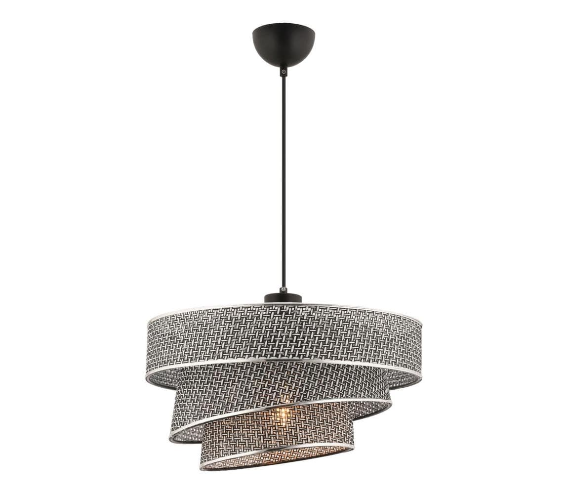 Závesný luster na lanku COUPER 1xE27/60W/230V sivá/lesklý chróm 390FLH2425