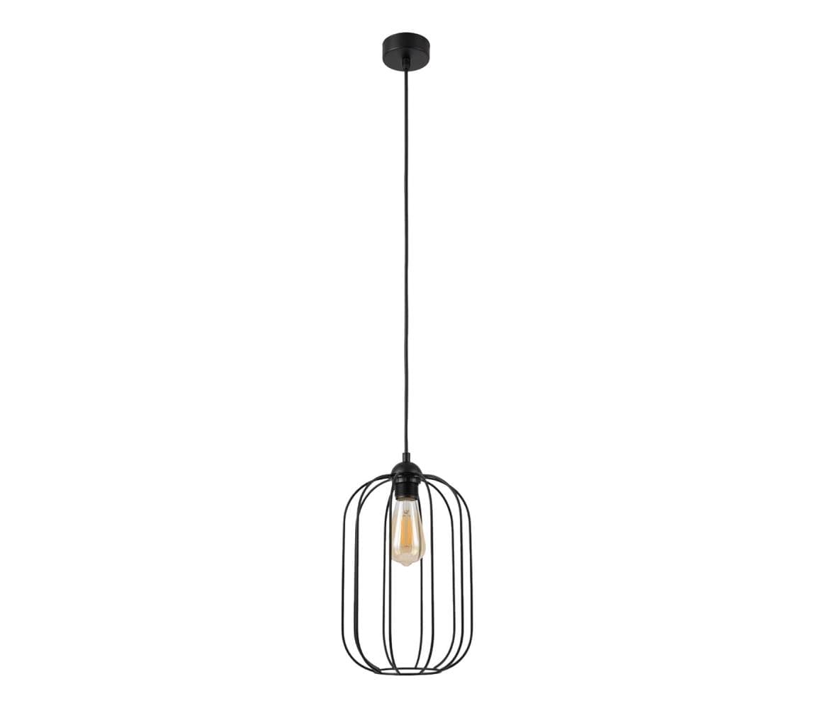 Závesný luster na lanku DESTELLO 1xE27/15W/230V pr. 21 cm čierny LM-1.324/A/CZARNY