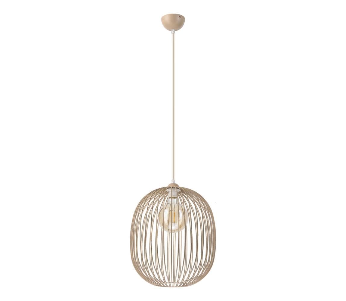 Závesný luster na lanku DESTELLO, 1xE27/15W/230V, priemer 33 cm, béžový LM-1.324/BEŻ