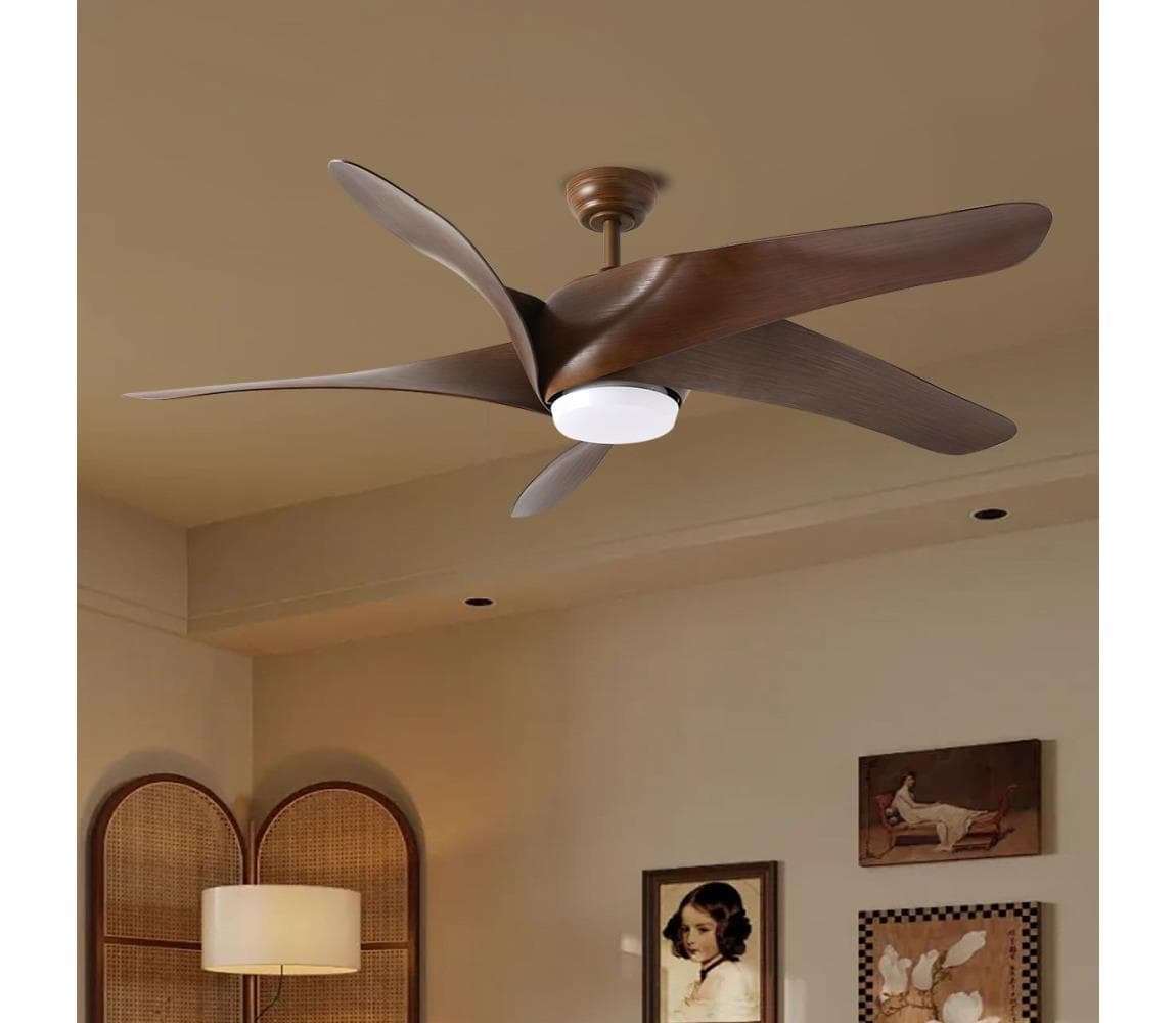 ZE - LED stropný látor LUCCA LED/18W/230V Wi-Fi Tuya hnedý + diaľkové ovládanie ZEV005