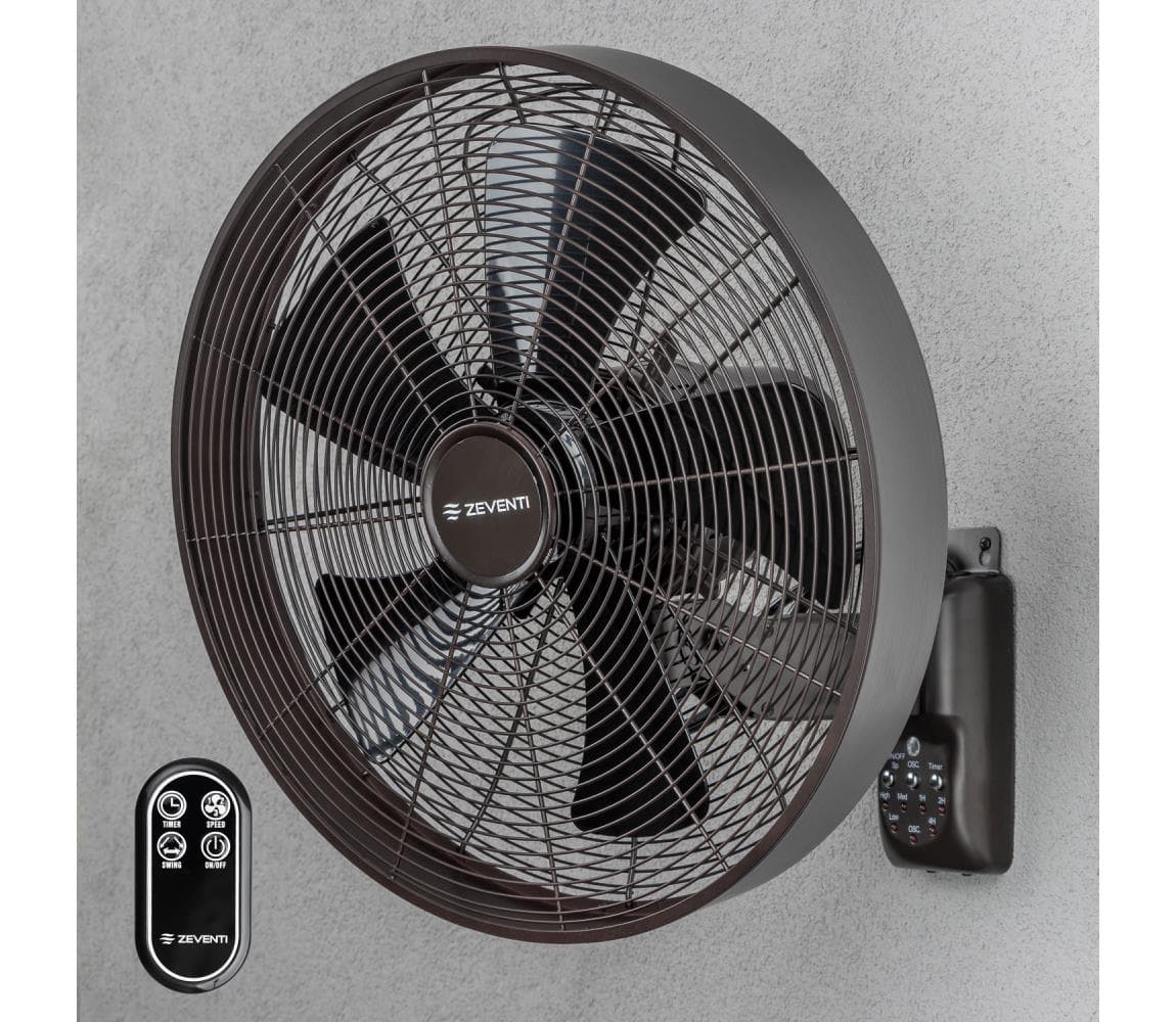 ZE - Nástenný látor FREEZE 50W/230V čierna/hnedá + diaľkové ovládanie 98747