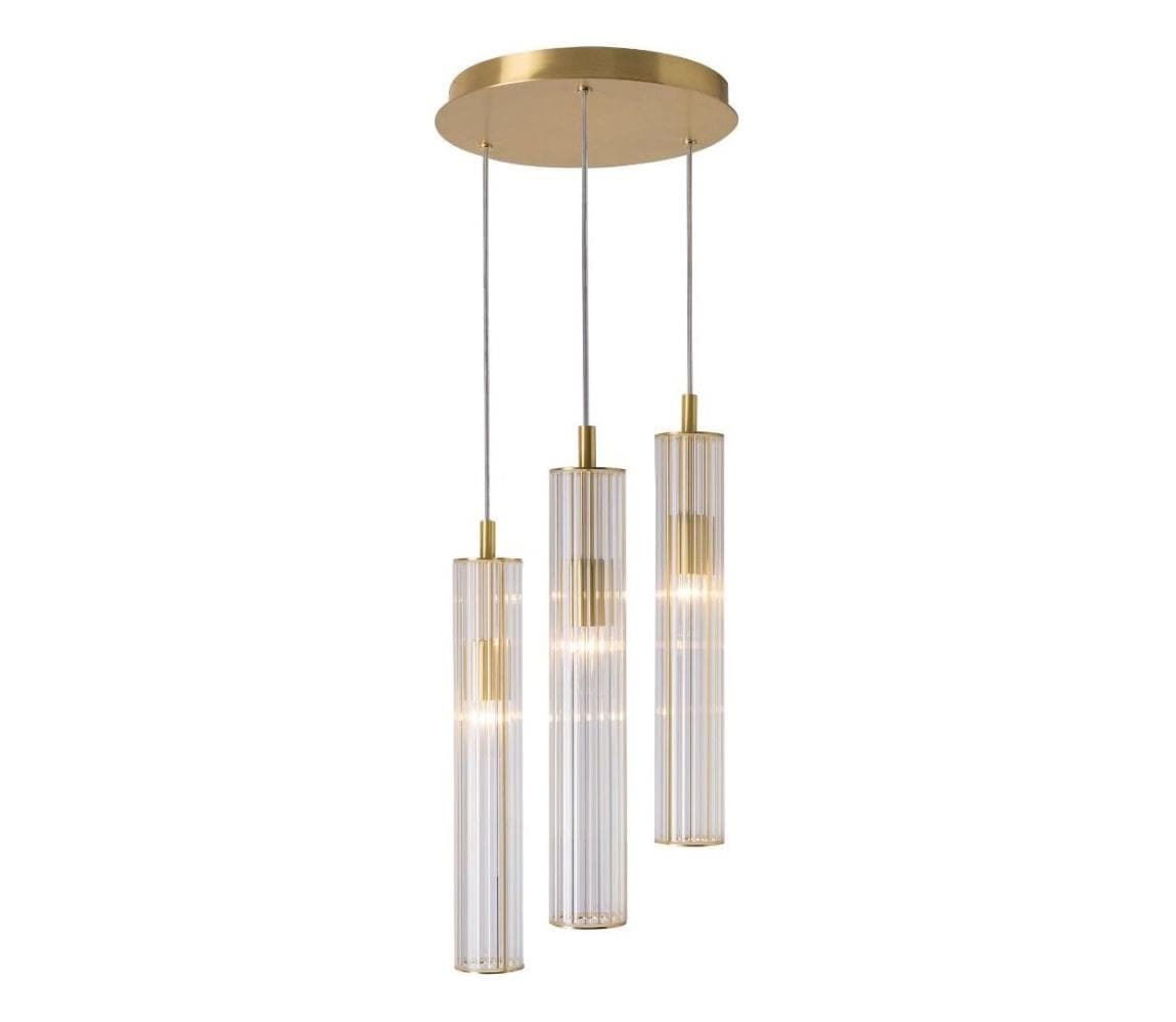 Zuma Line 1221 - Závesný luster ARIA 3xE14/7W/230V zlatý 1221