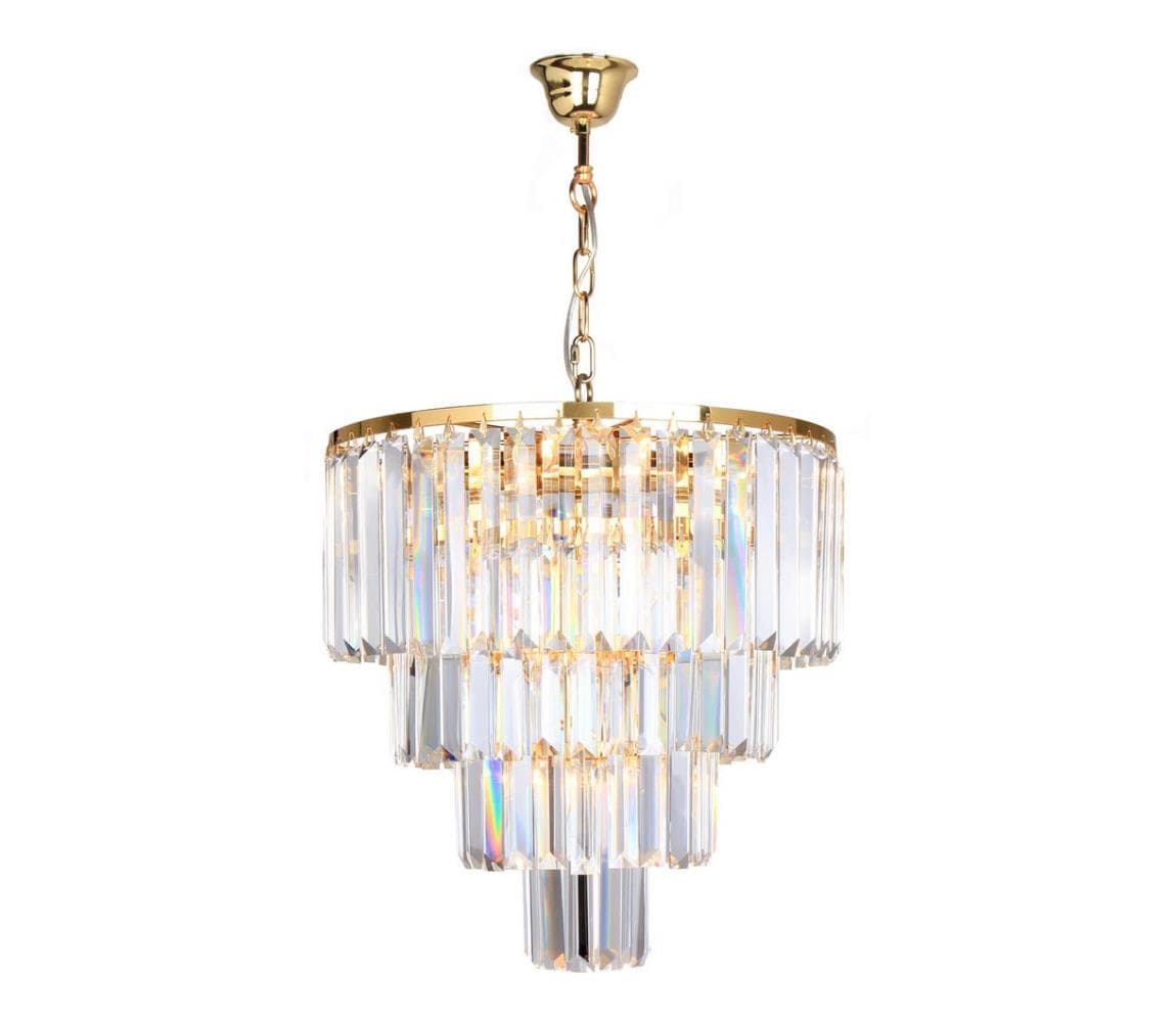 Zuma Line 17106/4+1-GLD - Krištáľový luster na reťazi AMEDEO 5xE14/40W/230V 17106/4+1-GLD