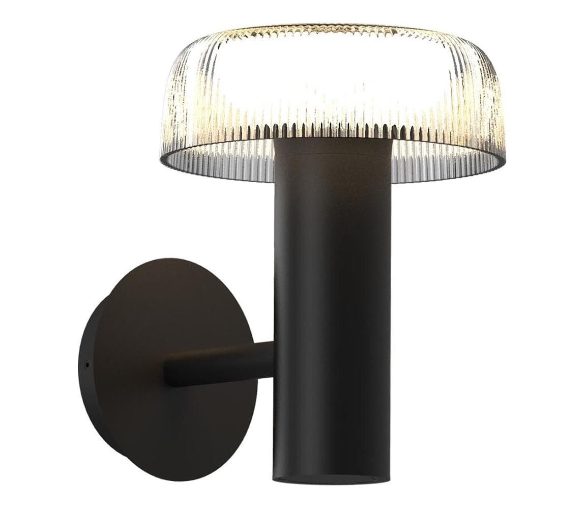 Zuma Line WT33111 - LED Solárna nástenná lampa BLUET LED/2,5W/2000mAh IP44 čierna WT33111