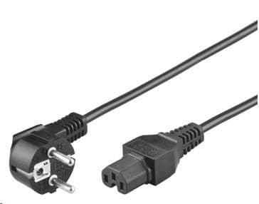PREMIUMCORD Kábel sieťový 230V k počítaču 2m IEC 320 C15 konektor s drážkou
