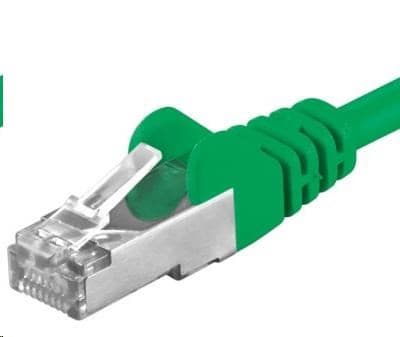 PREMIUMCORD Patch kábel CAT6a S-FTP, RJ45-RJ45, AWG 26/7 5m zelená