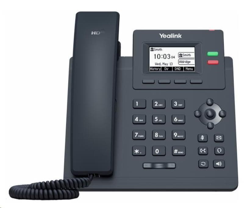 Yealink SIP-T31P IP telefón, 2, 3" 132x64 grafický, 2x RJ45 10/100, PoE, 2x SIP, s adaptérom