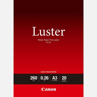 Canon LU-101 Photo Paper, LU-101, foto papier, lesklý, 6211B007, biely, A3, 260 g/m2, 20 ks, inkoustový