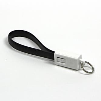 USB kabel (2.0), USB A samec - microUSB samec, 49160, 0.2m, černý, kľúčenka, DOPRADE
