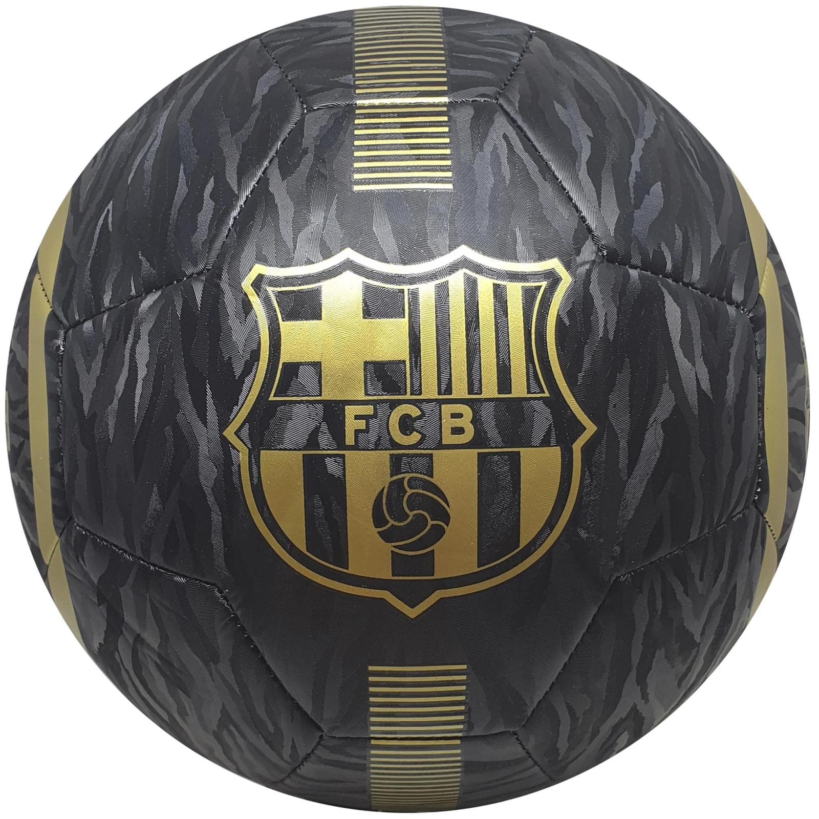 Futbalová lopta FC Barcelona veľ. 5, čierno-zlatý