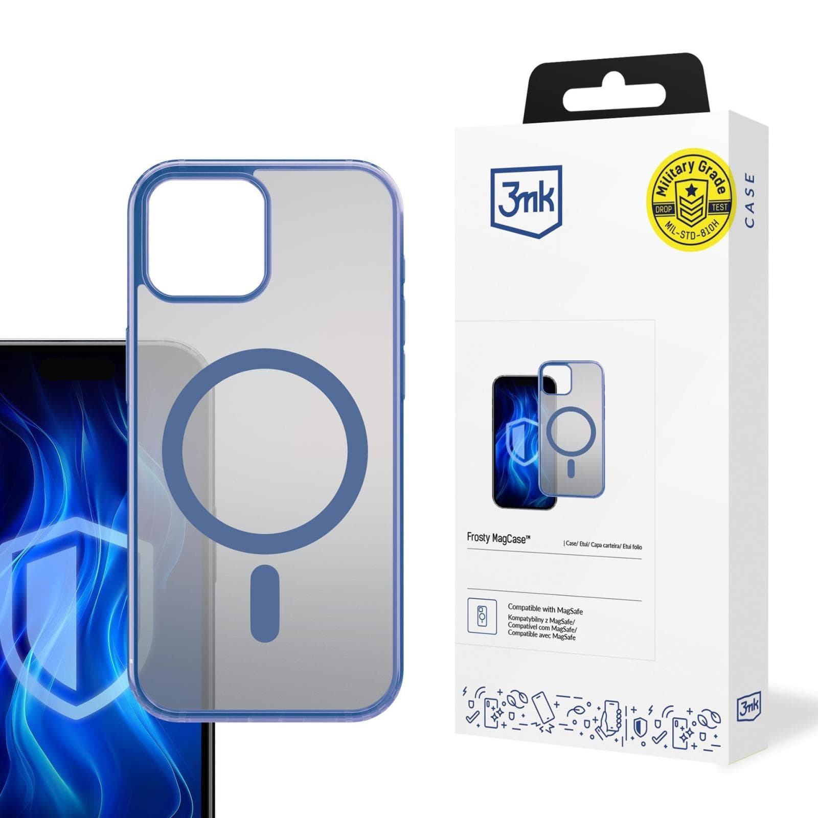 3mk ochranný kryt Frosty MagCase Blue pre Apple iPhone 14