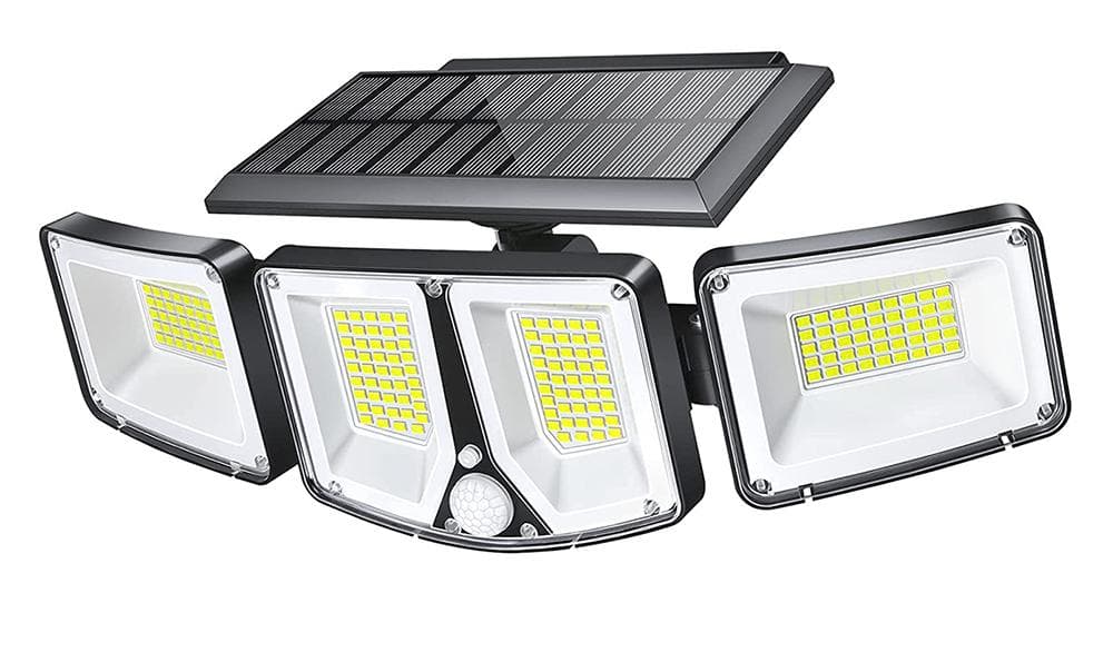 Vonkajšie solárne LED svetlo s pohybovým senzorom VIKING S180/1200lm/2200mAh/3 režimy/IP65