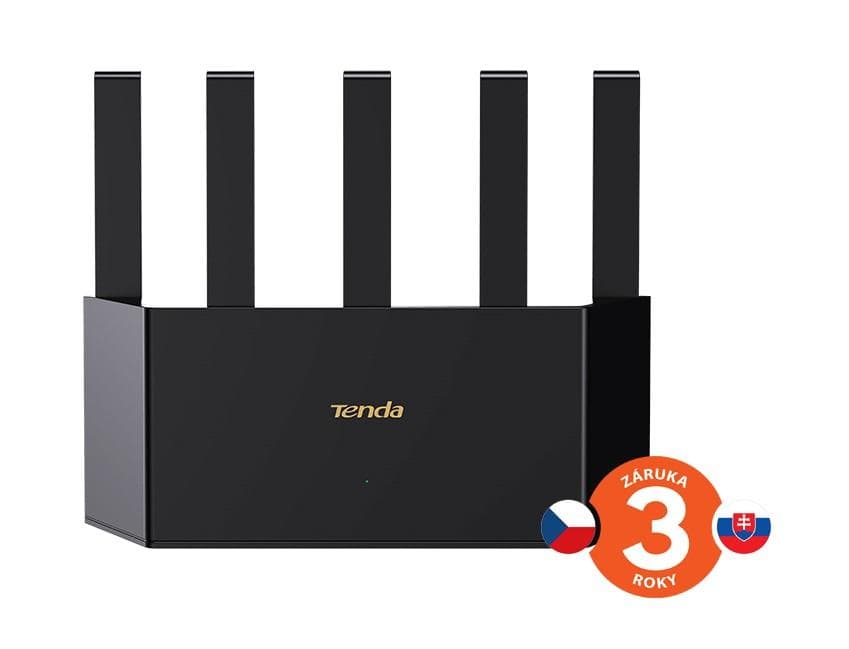 Tenda TX2L Pre AX1500 WiFi 6 Mesh Router, 1x GWAN, 3x GLAN, IPv6, 5x 6dBi anténa, WPA3, SK App