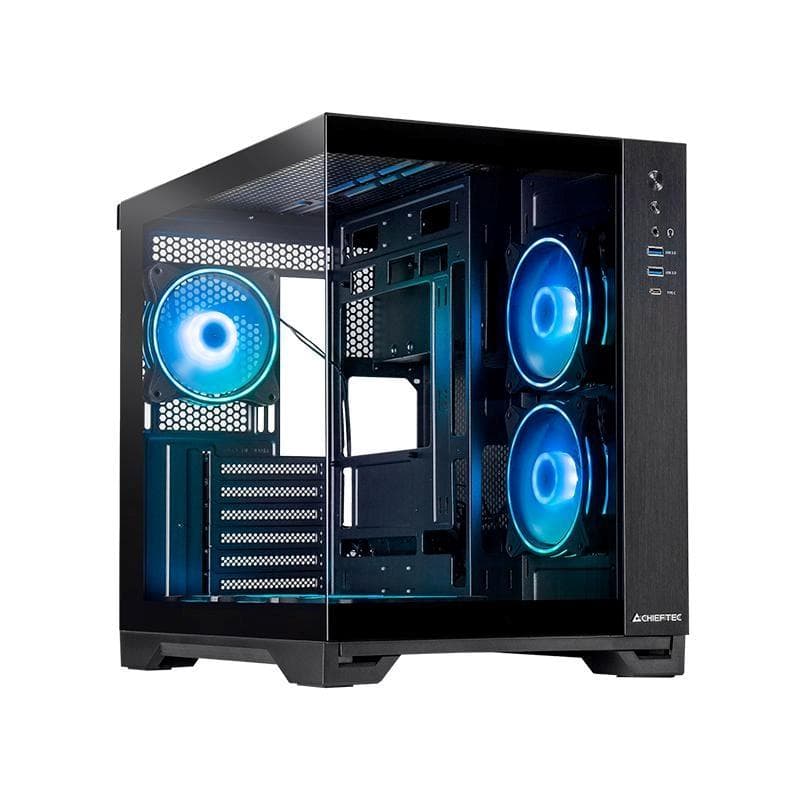 CHIEFTEC skriňa VISIO, ATX, 1x USB-C 3.2, 2x USB 3.0, 6x 120mm ARGB Fan, čierna