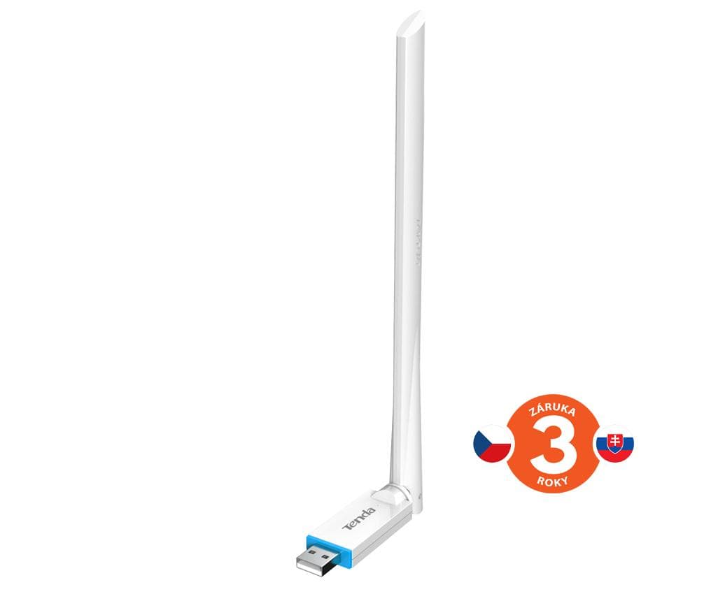 Tenda U2v5 AX300 WiFi 6 USB adaptér, 286 Mb/s, 802.11ax/b/g/n, 6 dBi, Soft AP, Win 7/10/11, Linux