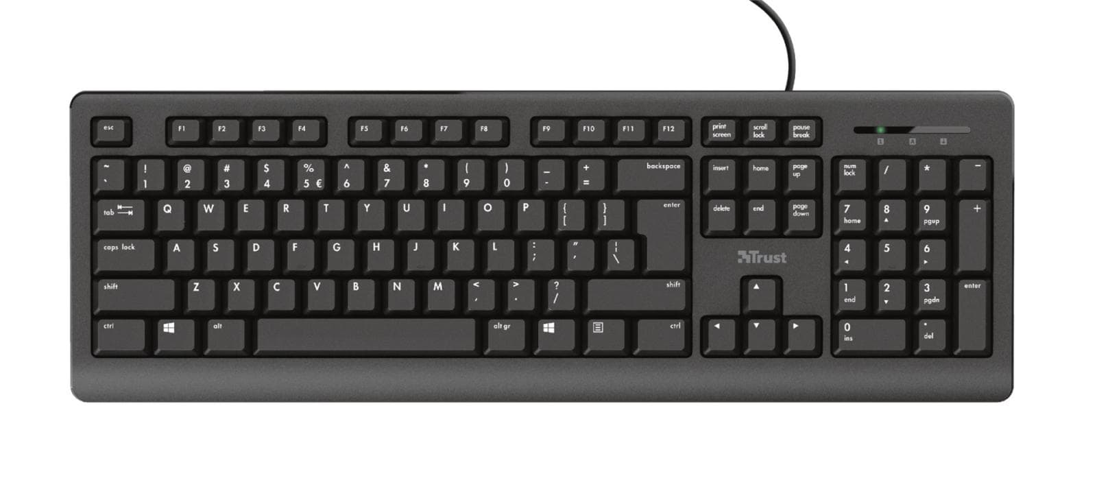 TRUST PRIMO/Drôtová USB/DE layout/Čierna