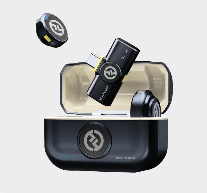 Hollyland Lark M2 USB-C - Wireless Lavalier Microphone with USB-CPlug (Duo, Shine Charcoal)
