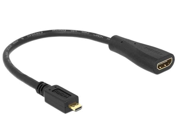 Delock Kábel High Speed HDMI s Ethernetom - micro D samec > A samica