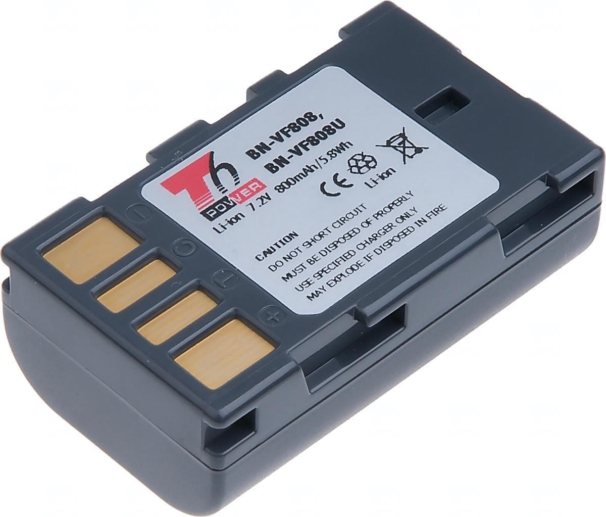 Batéria T6 Power JVC BN-VF808, BN-VF808U, 800mAh, 5,8Wh, sivá