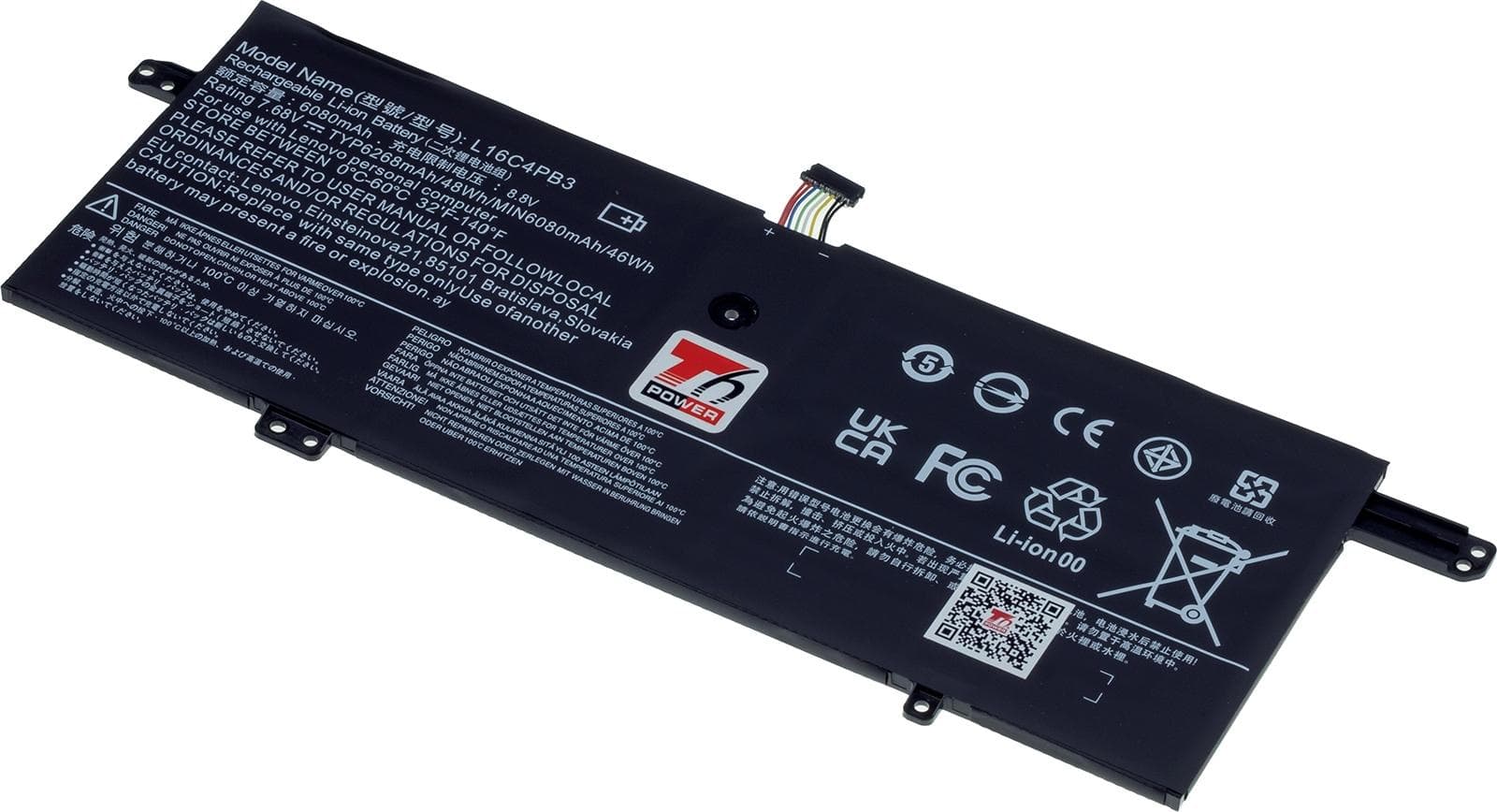 Batéria T6 Power Lenovo IdeaPad 720s-13IKB, 720s-13ARR séria, 6268mAh, 48Wh, 4cell, Li-Pol