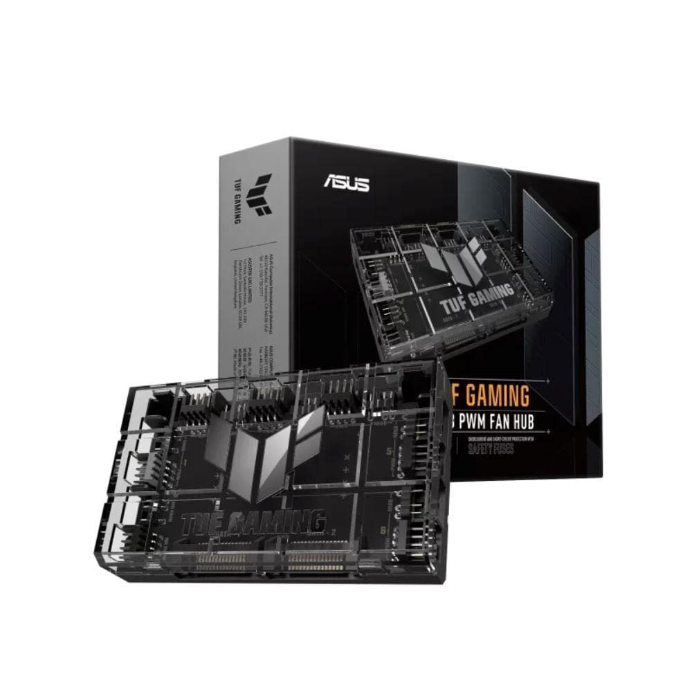 ASUS TUF GAMING ARGB FAN HUB, 6x ARGB Fan, 2x SATA, čierna