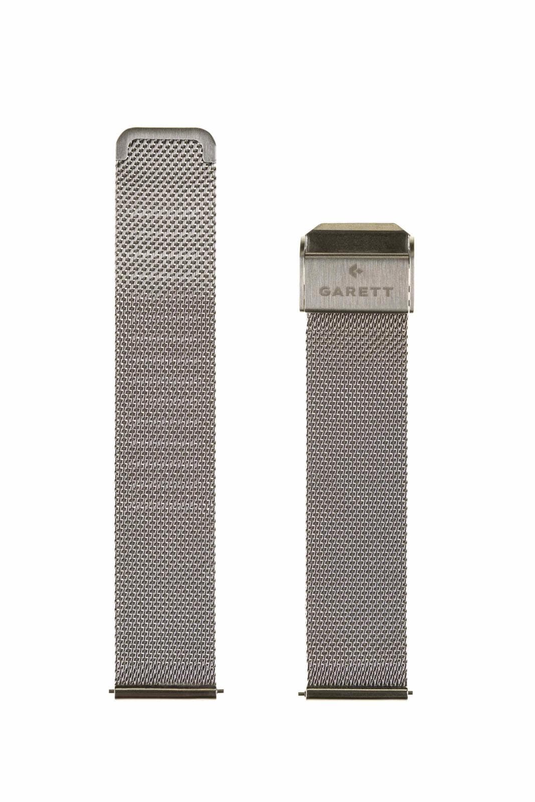 Garett univerzálny remienok 18 mm, strieborný kovový, typ Mesh
