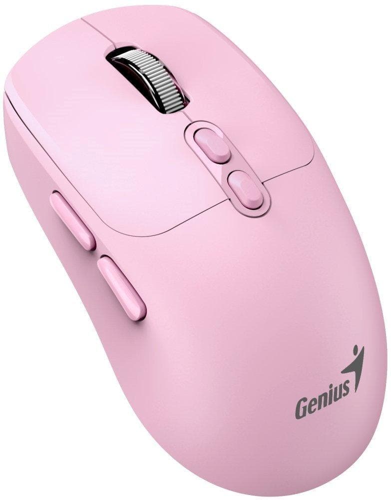 GENIUS myš NX-8080S BT/ duálny Bluetooth + 2, 4GHz/ 1600 dpi/ Copilot/ bezdrôtová/ tichá/ ružová