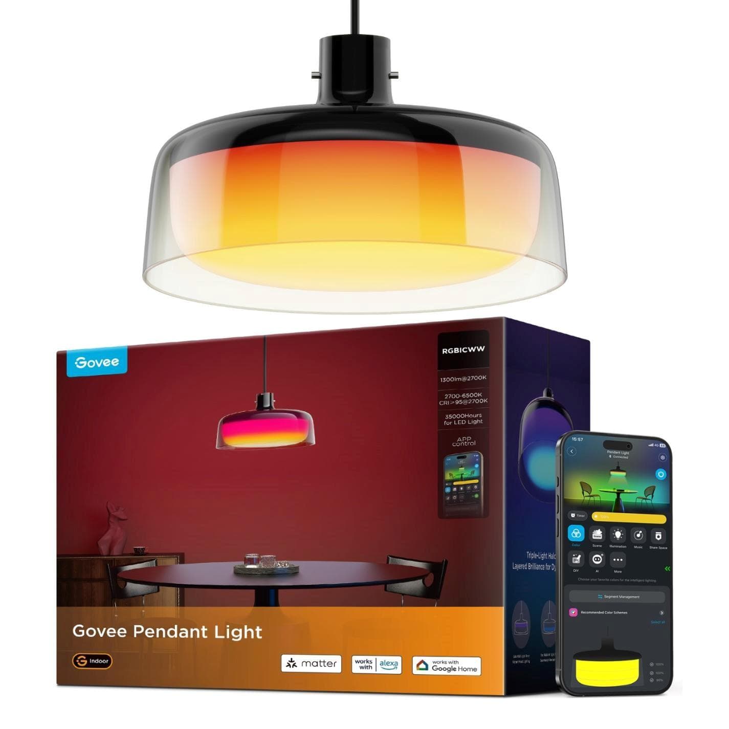 Govee Pendant Light RGBICWW závesná lampa Matter