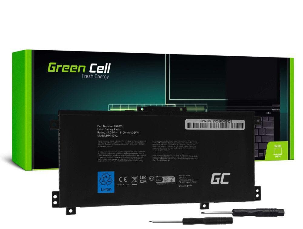 Green Cell Battery LK03XL pre HP Envy x360 15-BP 15-BP000 15-BP100 15-CN 17-AE 17-BW