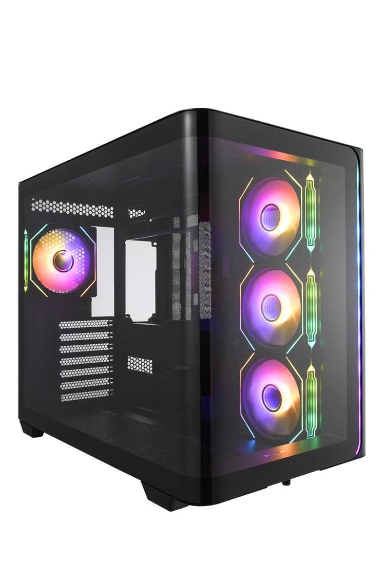 FSP M580-BP/Midi Tower/Transpar./Čierna